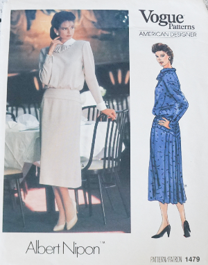 UNCUT Classic Vogue Designer Pattern 1479  Misses Size 10  Albert Nipon